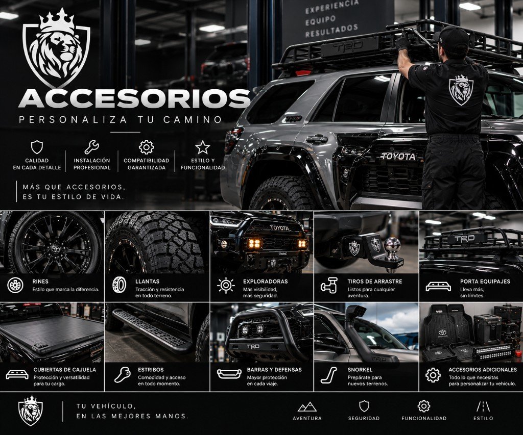 Catálogo de accesorios para personalizar tu vehículo